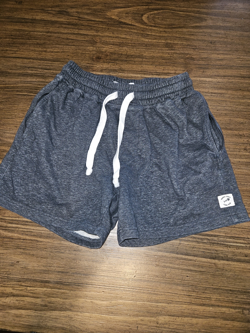 Men's Dark Heather Gray Athletic Drawstring Shorts Size M